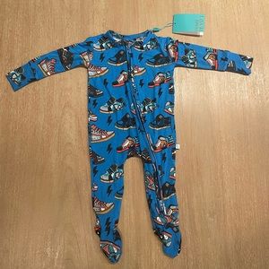 NWT 3-6M Posh Peanut ADORABLE Sneaker Print One piece!